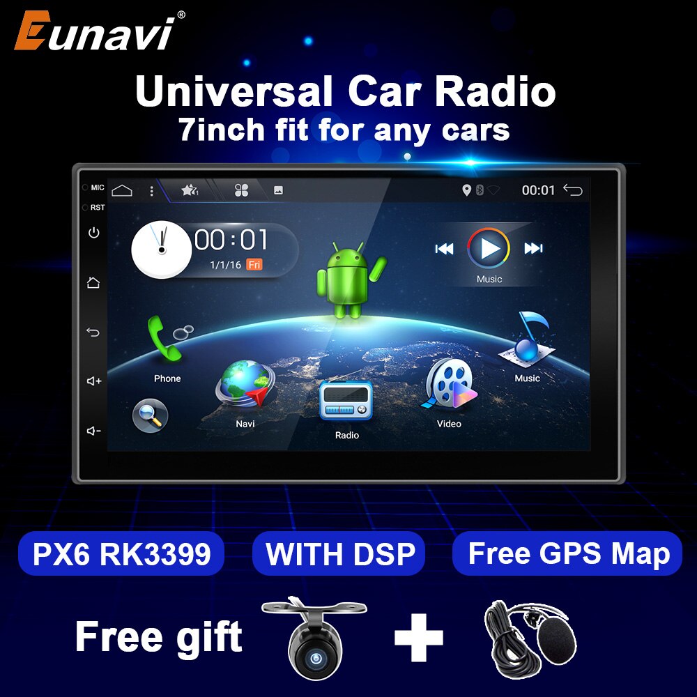 Eunavi 2 DIN Car Radio Ƽ̵ ÷̾ ȵ̵..